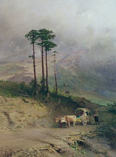 In de Krimbergen, 1873 door Fedor Aleksandrovich Vasiliev